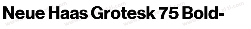 Neue Haas Grotesk 75 Bold字体转换